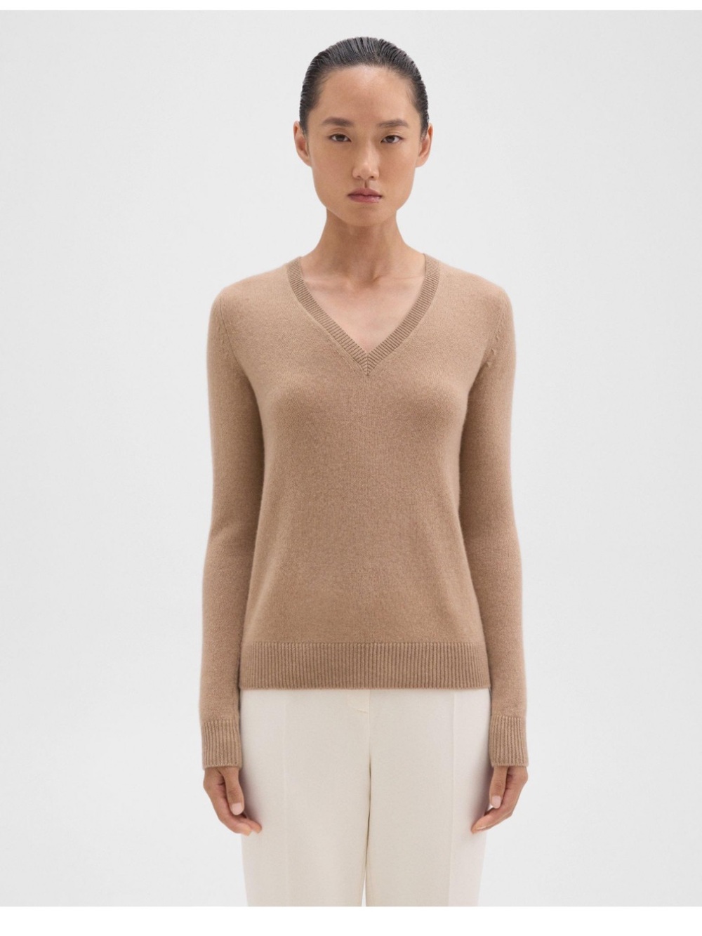 Theory 100% Cashmere V Neck Sweater Size Medium